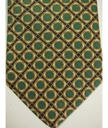 NEW Brooks Brothers Blue With Gold and Green Circles Silk Tie - $37.99