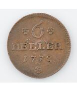 1772 STATI TEDESCHI 6 HELLER 1/2 ALBUS GERMANIA MONETA TEDESCA - €139,48 EUR