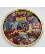 Vintage United States bicentennial landmarks round metal serving tray - €22,35 EUR