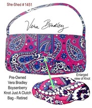 Vera Bradley Boysenberry Knot Just A Clutch Bag (pre-owned) - £11.74 GBP