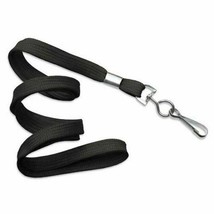 Trubadge 36&quot; Flat Lanyards Swivel Hook Name Tag Attachment, Box of 24, Black - £11.98 GBP