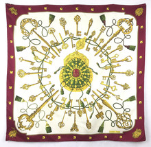 Vintage Hermes Silk Scarf, Les Clés or Les Clefs designed by Caty Latham was fir - £198.20 GBP