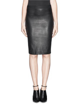 Helmut Lang Stretch Plonge LEATHER Pencil Skirt Black sz 2 - $2,894.50 MXN