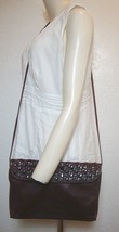 Vintage DOMINA Leather Bag Neiman Marcus Envelope Bag Wine Crossbody Purse - £41.99 GBP