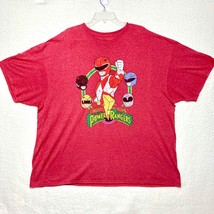 Power Ranger T-Shirt Adult 3XL Red Ranger Mens XXXL Retro Graphic Tee Shirt - £7.43 GBP