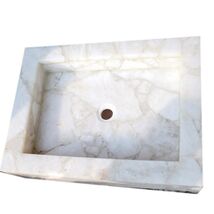 White Agate Stone Top Home &amp; Kitche Sink, Bathroom Basin Sink, Vessel Si... - $825.23+