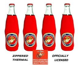 Usmc Red Marines Seal Bottle Koozie Cooler Wrap Insulator Sleeve Jacket Holder - £8.78 GBP+