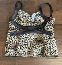 Entry Womens Fitted Animal Skin Strappy Blouse sz S New  - £13.55 GBP