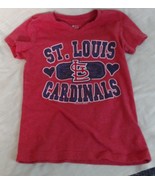 VTG MLB St Louis Cardinals Womens T Shirt Medium Red Sparkly Campus Life... - $27.34 CAD