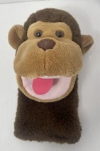 Aurora Plush Brown Stuffed Monkey Puppet 11.5” Golf Head Cover - £9.02 GBP