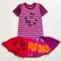 Courtney Courtney Girls Dress 8/10 Purple Tie Dye Twirly Skirt Music Han... - $27.72