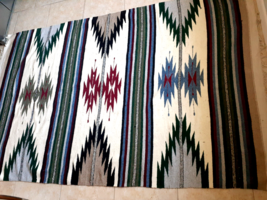 Vintage Southwest Handwoven Rug 61&quot; x 100&quot;, Believed to Be a Soft Wool - £106.37 GBP