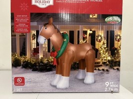 NEW Holiday Time Giant Clydesdale Horse Christmas Outdoor Inflatable Yar... - $130.00