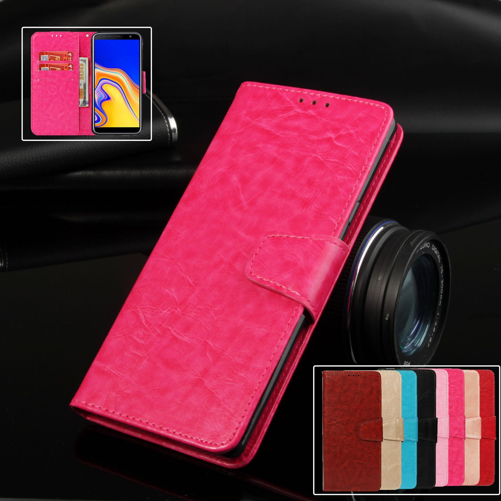 For Samsung Galaxy J4 J6 Plus J7 J3 J8 J6 2018 J5 2016 Case Wallet Leather Cover