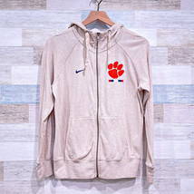 Clemson Tigers Nike Full Zip Hoodie Jacket Heather Beige Womens Medium - £19.87 GBP