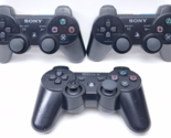 Sony Playstation 3 PS3 DualShock 3 Controller Black OEM CECHZC2U Lot 3 - $32.52