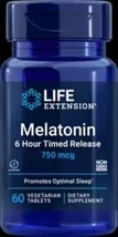 MAKE OFFER! 3 Pack Life Extension Melatonin 6 Hour Timed Release 60 veg tabs - £21.50 GBP
