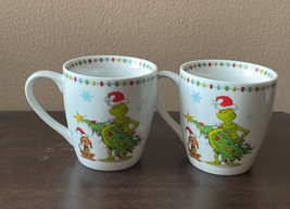 The Grinch set Of 2 Christmas Tea Coffee Mugs Cups New - £29.01 GBP