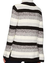 kensie Womens Striped Turtleneck Sweater Size Medium Color Black/White Combo - £47.07 GBP