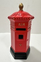 Vintage Post Office Mail Box Coin Bank Red British Money Box Ceramic - £9.73 GBP