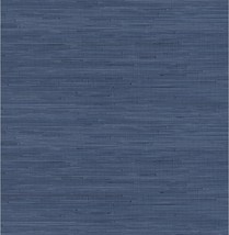 Navy Blue Traditional Faux Grasscloth Peel And Stick Wallpaper. - £33.15 GBP