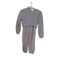 Shein Girls Size 10 Years Blue Teddy Bear Outfit Cropped Hoodie with Jog... - $277.13 MXN