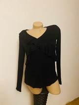 Mustard Seed Black Ruffle Top NEW NWT - $9.89