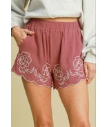 Umgee Full Size Linen Blend Shorts with Floral Embroidered Details Plus ... - $81.80 CAD