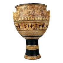 The Dipylon Krater Geometric Period Vase Ancient Greek Pottery Museum Copy - $361.56