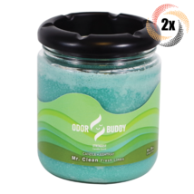 2x Candles Odor Buddy Mr Clean Fresh Linen Odor Eliminator Candle Ashtray | 12oz - £26.95 GBP