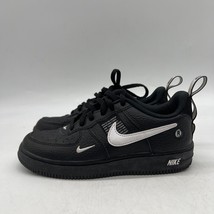 Nike Air Force 1 LV8 AV4272-001 Black Lace Up Sneaker Training Shoes Size 1.5Y - £23.72 GBP