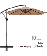 10ft Offset Patio Outdoor Umbrella, Cantilever Umbrella Hanging Umbrella... - £79.04 GBP