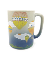 Vintage Coffee Mug Hot Air Balloon Race Ceramic Art Stoneware Cup Otagiri - £20.58 GBP