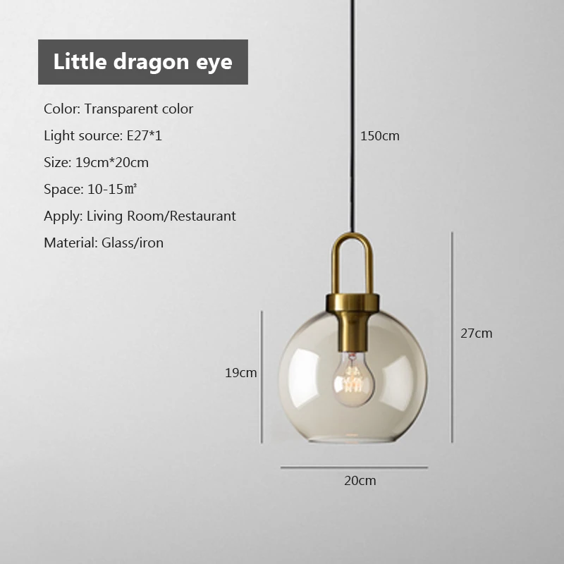  Gl Pendant Light  loft hanging lustre industrial decor Lights Fixtures E27/E26  - £267.41 GBP