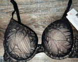 Secret Treasures ~ Women&#39;s St. Luxe Push Up Bra Padded Black Lace ~ 32D - $17.61