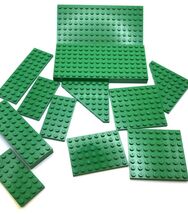 12 Green Lego Base Plates 2- 16x8, 2 - 4X12, 2- 2x8, 1-6x8, 3-4x8 &amp; 2 tr... - $14.95
