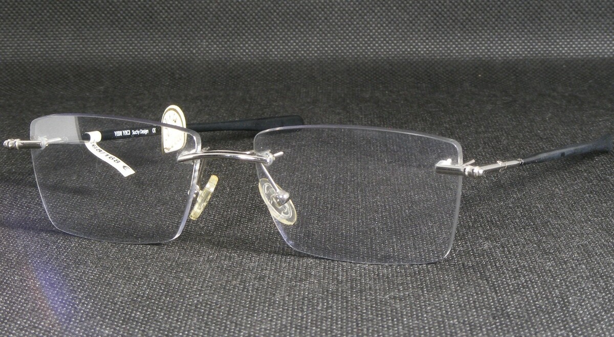Vintage VIDI VICI VOILA Argent Unique Rare Lunettes sans Bordures 50-19-136 - $175.17