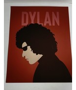 Bob Dylan Minimalist Caricature Print 14 x 11 inchs Black and Red - £26.53 GBP