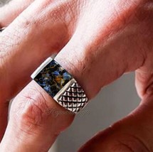 Natural Pietersite Ring 925 Sterling Silver Statement Rings Jasper Wedding Wear - £54.74 GBP