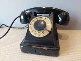 Téléphone noir en bakélite URSS VEF. Original de l&#39;Union soviétique. # 2 - £47.34 GBP