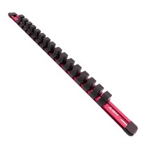 ABN Red Aluminum SAE 1/2&quot; Inch Drive Socket Organizer Tool Holder Rail &amp;... - £28.31 GBP