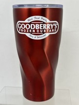 Goodberrys Frozen Custard Metal Cup Insulated Red Tumbler NC - £10.05 GBP