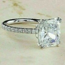 3.00Ct Cushion Cut D/VVS1 Diamond Engagement Wedding Ring 14k White Gold - £210.55 GBP