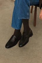 Belvedere Slip-on Penny Loafers Shoes Italian Calfskins Luca Black image 6