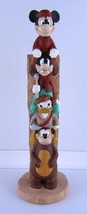 WDW Disney, Wilderness Lodge, 10&quot; Totem Pole, Mickey, Goofy, Donald, Bear - $36.42