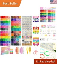 Complete Jewelry Making Kit with 16,000 Colorful Beads &amp; Elegant Spacer ... - $39.00