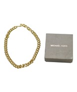 Michael Kors Golden Chunky Chain-Link with MK Signature Necklace - €209,70 EUR