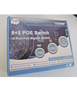 TEROW Poe Switch 10 Port Gigabit Ethernet Network Switch - 8 Poe+ Port w... - €36,90 EUR