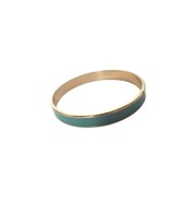 Vintage Blue Gold Tone Enamel Bangle Bracelet Womens Costume Jewelry - $20.79