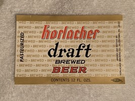 HORLACHER DRAFT BREWED  BEER LABEL  12 fl oz  Great condition!  See Pics!!! - £1.99 GBP